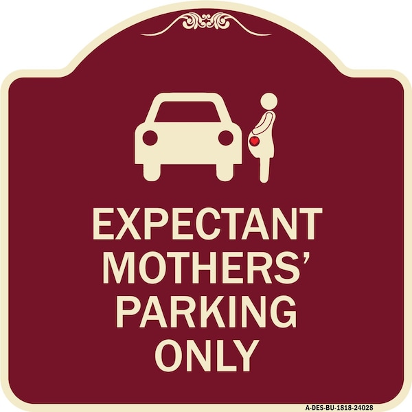 Signmission Expectant Mothers Parking W/ Graphic Heavy-Gauge Aluminum Sign, 18" L, 18" H, BU-1818-24028 A-DES-BU-1818-24028 - main